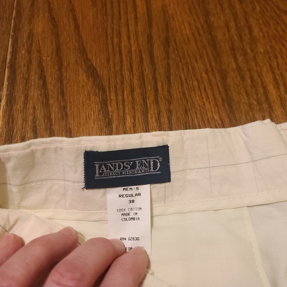 Lands' End Men's Yellow Dress Pants - Size 38x32 - Picture 2 of 9